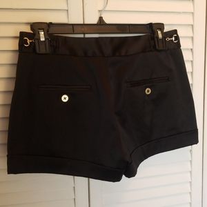Express Black Satin Shorts